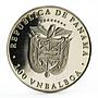 Panama 1 balboa Seoul Olympic Summer Games series Gymnastics silver coin 1988