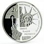 France 20 euro Bartholdi the Father of the Statue of Liberty silver coin 2004