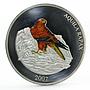 Mongolia 5000 togrog Aquila Rapax Steppe Eagle colored proof silver coin 2007