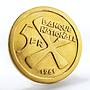 Katanga 5 francs Bananas Cross coin 1961