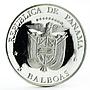 Panama 5 balboas Peasant Settlements series Hand Holding Crops silver coin 1972