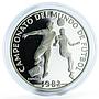 Panama 10 balboas Football World Cup in Spain Two Players proof silver coin 1982