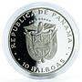 Panama 10 balboas Football World Cup in Spain Two Players proof silver coin 1982