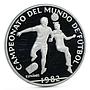 Panama 10 balboas Football World Cup in Spain Two Players proof silver coin 1982