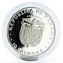 Panama 10 balboas Football World Cup in Spain Two Players proof silver coin 1982