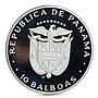 Panama 10 balboas Football World Cup in Spain Two Players proof silver coin 1982