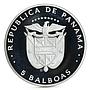 Panama 5 balboas Football World Cup in Spain Championship proof silver coin 1982