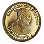 Lesotho 250 maloti Year of the Child PN12 trial essai brass coin 1979