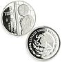 Mexico set of 3 coins Football World Cup 1986 proof silver coins 1985