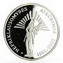 Lithuania 50 litu 10th Anniversary of Restored Independence silver coin 2000