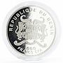 Benin 1000 francs Year of the Horse series Pegasus colored silver coin 2014