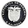 Panama 5 balboas Land of Champions series Boxer proof silver coin 1980