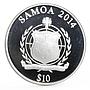 Samoa 10 dollars From Sochi to Rio series Skater colored silver coin 2014