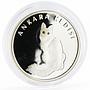 Turkey 20 lira Animal series Turkish Angora The Light Eyes Cat silver coin 2005