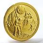 US Apollo-11 First Landing on the Moon Aldrin Armstrong Collins Gold Medal 1969