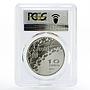 Ukraine 10 hryvnias Olympic Games series Ice Dancing PR70 PCGS silver coin 2001