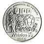 Mexico set of 3 coins Football World Cup 1986 silver coins 1985