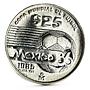 Mexico set of 3 coins Football World Cup 1986 silver coins 1985