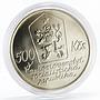 Czechoslovakia 500 korun Centennial of Painter Josef Lada silver coin 1987