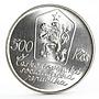 Czechoslovakia 500 korun Centennial of Painter Josef Lada silver coin 1987