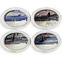 Fiji set of 4 coins Submarines of the World colored silver coins 2010