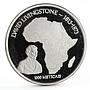 Mozambique 1000 meticais David Livingstone and African Map silver coin 2004