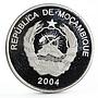 Mozambique 1000 meticais David Livingstone and African Map silver coin 2004