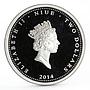 Niue 2 dollars Angels of St. Petersburg colored silver coin 2014