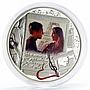 Benin 1000 francs Soviet Singer Vysotskiy with the Wife colored silver coin 2020