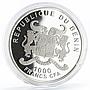 Benin 1000 francs Soviet Singer Vysotskiy with the Wife colored silver coin 2020