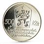 Czechoslovakia 500 korun Centennial of Painter Josef Lada silver coin 1987