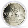 Czechoslovakia 500 korun Centennial of Painter Josef Lada silver coin 1987