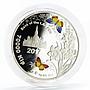 Laos 70000 kip Spring Mood series Flowers and Butterflies silver coin 2017