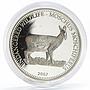 Mongolia 500 togrog Endangered Wildlife series Siberian Deer silver coin 2007