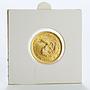 South Africa 2 rand Jan van Riebeeck Suid-Afrika Springbok gold coin 1964