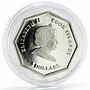 Cook Islands 5 dollars Faith series Saint Catherine proof silver coin 2011