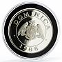 Dominican Republic 100 dollars Local Fauna series Parrots proof silver coin 1988