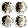 Falkland Islands set of 12 coins Golden Jubilee of the Queen nickel coins 2002