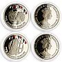 Falkland Islands set of 12 coins Golden Jubilee of the Queen nickel coins 2002