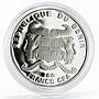 Benin 100 francs Famous World Plants series The Rose colored silver coin 2011