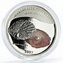 Palau 5 dollars Marine Life Protection series Pearl colored silver coin 2007