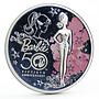 Tuvalu 1 dollar 50th Anniversary of Barbie silver coin 2009