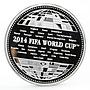 Armenia 100 dram Football World Cup in Brazil series Team Map silver coin 2014