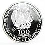 Armenia 100 dram Football World Cup in Brazil series Team Map silver coin 2014