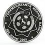 Turkmenistan 500 manat 60th Anniversary of WWII silver coin 2005