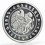 Armenia 25 dram Faith series The Portrait of Jesus piedfort silver coin 1996