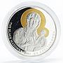 Liberia 10 dollars The Black Madonna Czestochowa gilded proof silver coin 2007