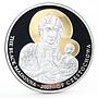 Liberia 10 dollars The Black Madonna Czestochowa gilded proof silver coin 2007