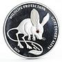 Mongolia 500 togrog Wildlife Protection series Jerboa proof silver coin 2006