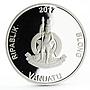 Vanuatu 10 vatu Leaf Erikson and His Viking Ship proof silver coin 2017